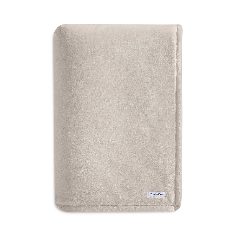 Calvin Klein Core Plush Solid Bed Blanket, Queen