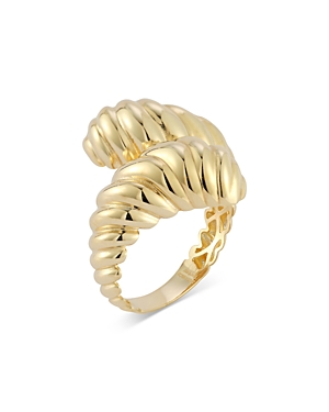 Shop Moon & Meadow 14k Yellow Gold Twist Bypass Ring