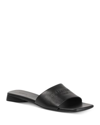 Balenciaga - Women's Embossed Logo Slide Sandals