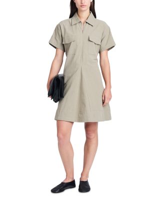 Proenza Schouler White Label cut-out detailing short-sleeve dress - Green