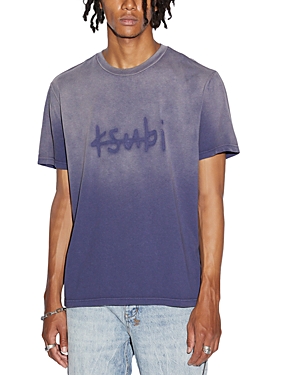 Shop Ksubi Heritage Kash Iced Neptune Cotton Graphic Tee In Blue