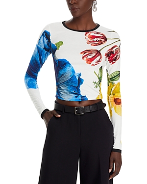 Alice and Olivia Delaina Floral Long Sleeve Tee