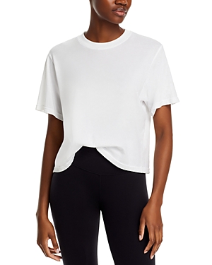 Aqua Hester Cropped Oversized Tee - 100% Exclusive In White
