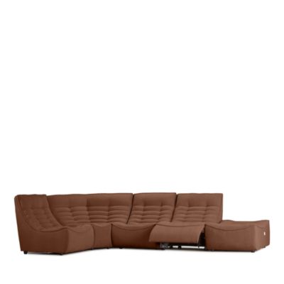 Trattino 5-Piece Power Reclining Fabric Sectional