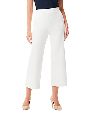 Shop Nic + Zoe Nic+zoe All Day Cropped Wide Leg Jeans In Paper White