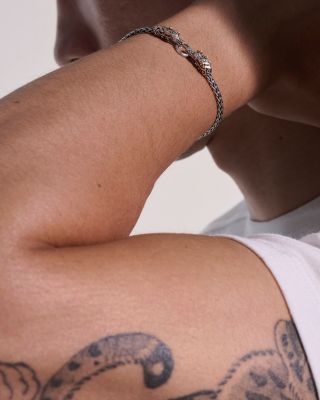 Sterling Silver Legends Naga Blue Sapphire Dragon Link Bracelet