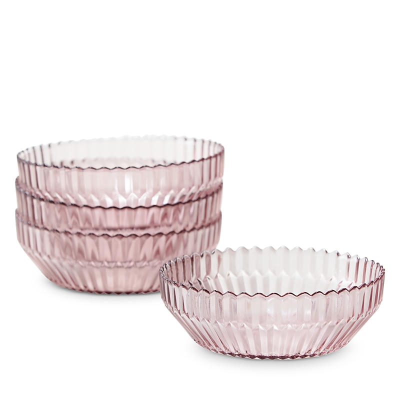 Fortessa Archie Set Of 4 Pink Cereal Bowls In Pink