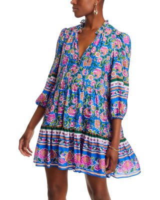 Veronica Beard Hawken Silk Floral Print Dress | Bloomingdale's