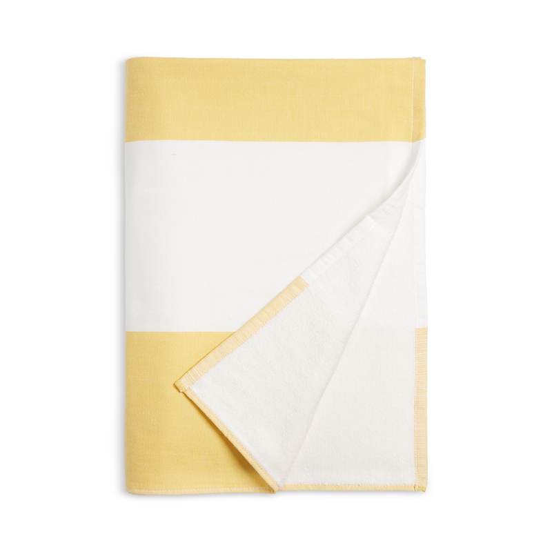 Kassatex Block Stripe Beach Towel In Yellow