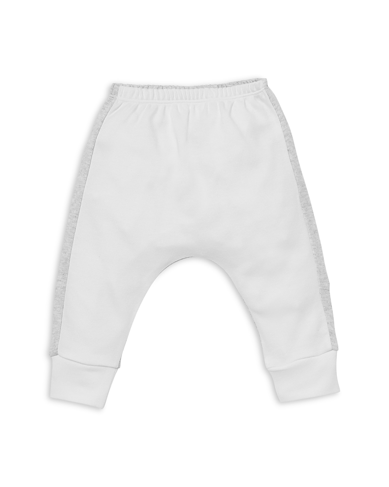 Mori Unisex Color Blocked Stripe Yoga Pants - Baby, Little Kid In White And Gray