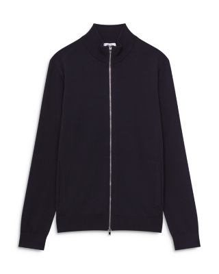 Hampshire Slim Fit Long Sleeve Zip Front Wool Sweater