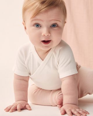 Unisex Short Sleeve Kimono Bodysuit - Baby