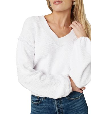 Joe's Jeans The Carolyn Cotton Slub V Neck Sweatshirt
