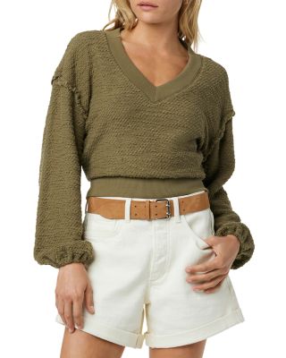 Joe's Jeans - The Carolyn Cotton Slub V Neck Sweatshirt