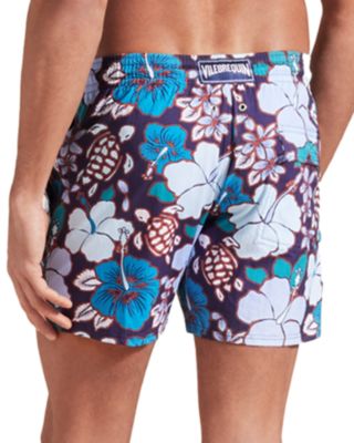 Moorea Tropical Turtles Stretch 4.5" Inseam Swim Trunks