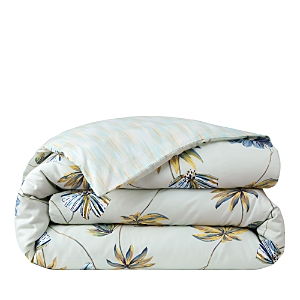 Shop Yves Delorme Tropical Duvet Cover, Full Queen In Blue
