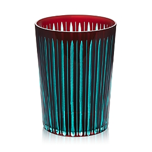 L'objet Prism Glass Highball Glasses Set Of Four In Bordeaux