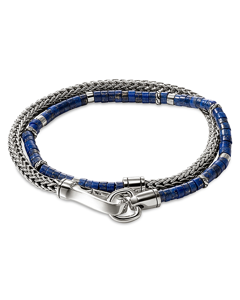 John Hardy Sterling Silver Heishi Gemstone Wrap Bracelet · M