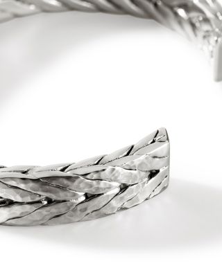 Sterling Silver Men's Hammered Cuff Bracelet