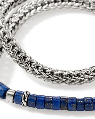 Sterling Silver Heishi Gemstone Wrap Bracelet