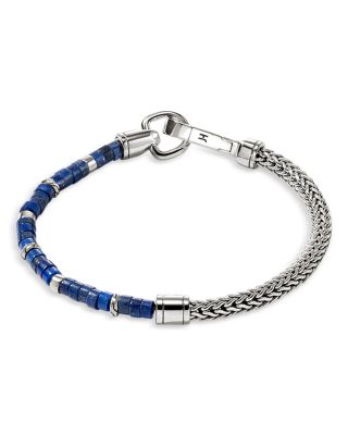 Sterling Silver Heishi Gemstone Chain Bracelet