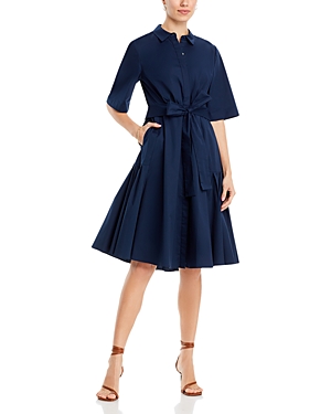 Shop Kobi Halperin Tiffany Shirt Dress In Midnight Blue