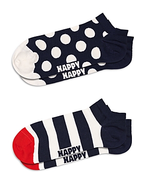 Happy Socks Big Dot Stripe Low Socks Set In Multi