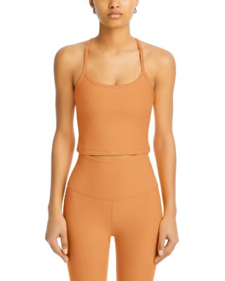 Spacedye Slim Racerback Cropped Tank in Marmalade Heather	