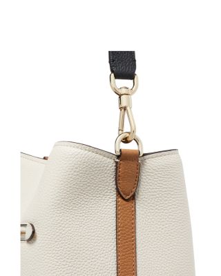 Hudson Color Blocked Pebbled Leather Shoulder Bag