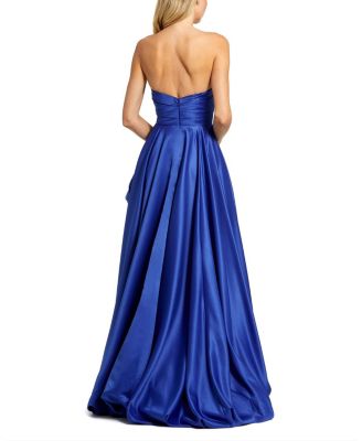 Strapless Ruched Gown