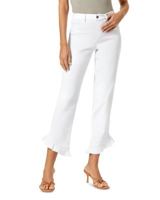 HUE - Mid Rise Ankle Jeans in White