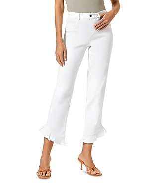 Mid Rise Ankle Jeans in White