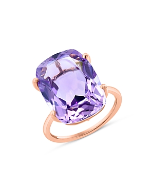 Bloomingdale's Amethyst Statement Ring In 14k Rose Gold In Purple
