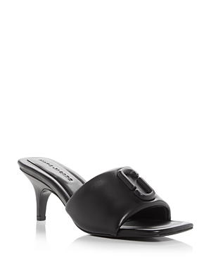 Shop Marc Jacobs Women's The J Marc High Heel Slide Sandals In Black