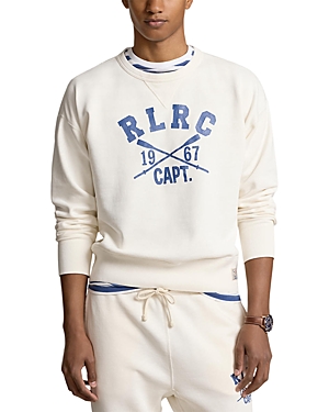 Shop Polo Ralph Lauren Vintage Fit Fleece Graphic Sweatshirt In White