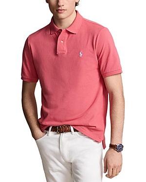 Polo Ralph Lauren Cotton Mesh Classic Fit Polo Shirt In Pale Red