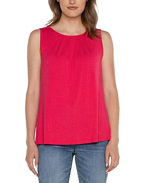 Shop Liverpool Los Angeles Sleeveless Knit Top In Pink Punch