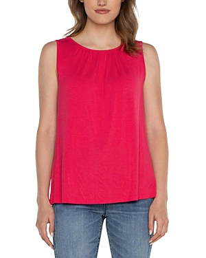 Liverpool Los Angeles Sleeveless Knit Top In Pink Punch
