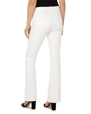 Lucy Mid Rise Bootcut Jeans in Bone White