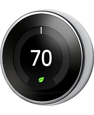 Photos - Thermometer / Barometer Google Nest Learning Thermostat  Silver-tone Rim, Silver-t (3rd Generation)