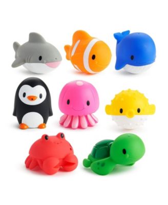 Munchkin - Ocean Squirters Bath Toys, 8 pack - Ages 12 months+