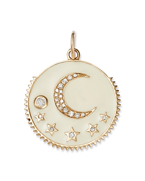 Nina Gilin 14K Yellow Gold Moon & Stars Diamond Pendant