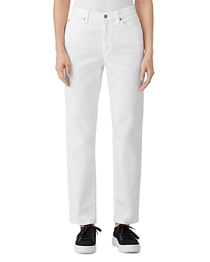 Shop Eileen Fisher High Waist Slim Leg Jeans In White