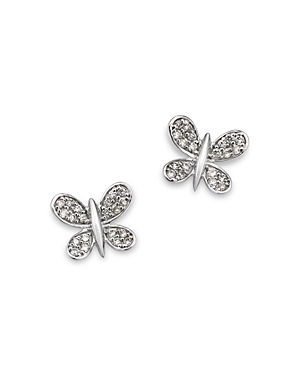 Bloomingdale's Diamond Butterfly Stud Earrings in 14K White Gold, 0.16 ct. t.w.
