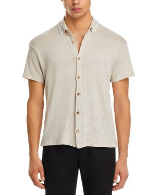 Ola Linen Knit Regular Fit Button Down Shirt