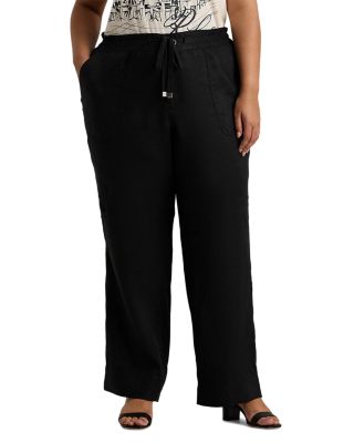 Ralph Lauren - Plus Wide Leg Linen Pants