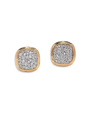 Diamond Pave Cluster Stud Earrings in 14K Yellow Gold, 1.0 ct. t.w.