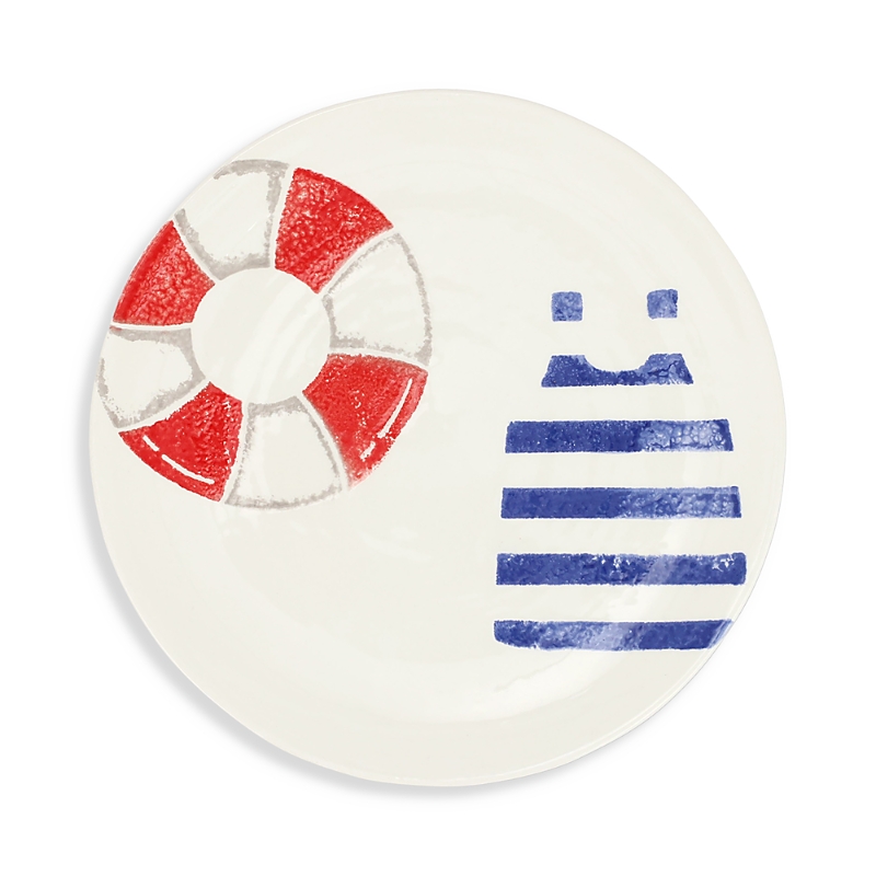 Vietri Riviera Salad Plate In Life Preserver