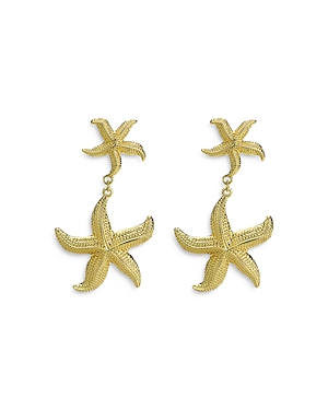 Aqua Double Starfish Earrings - 100% Exclusive In Gold