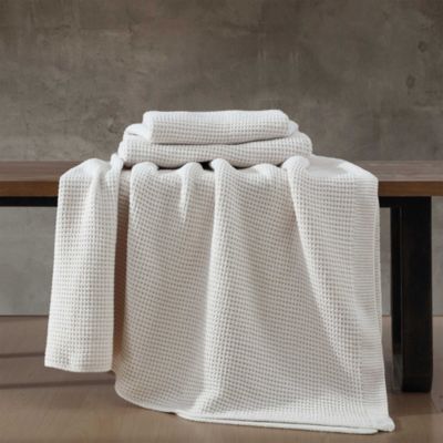 Vera Wang - Waffle Chenille Solid Natural Blanket